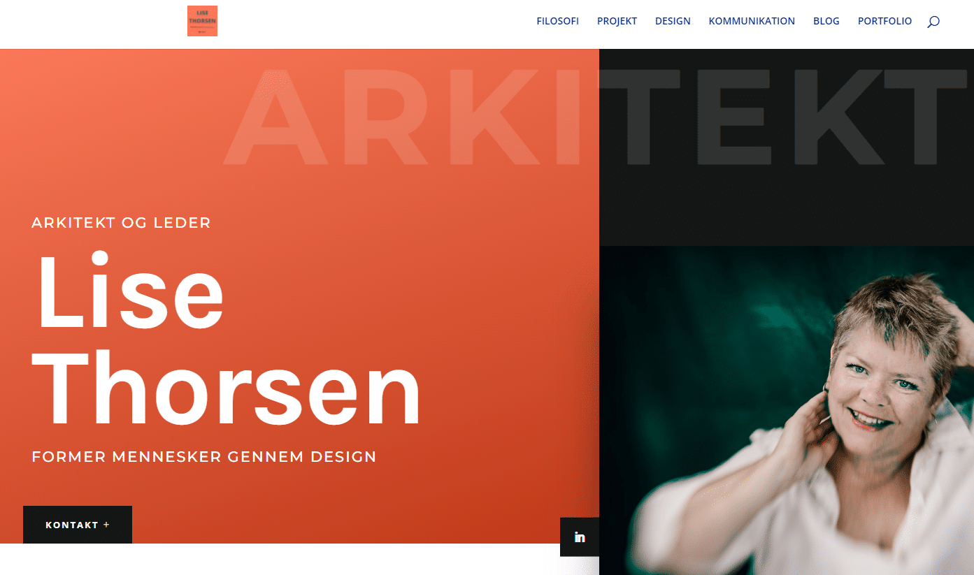 Lise Thorsen forside af hjemmeside